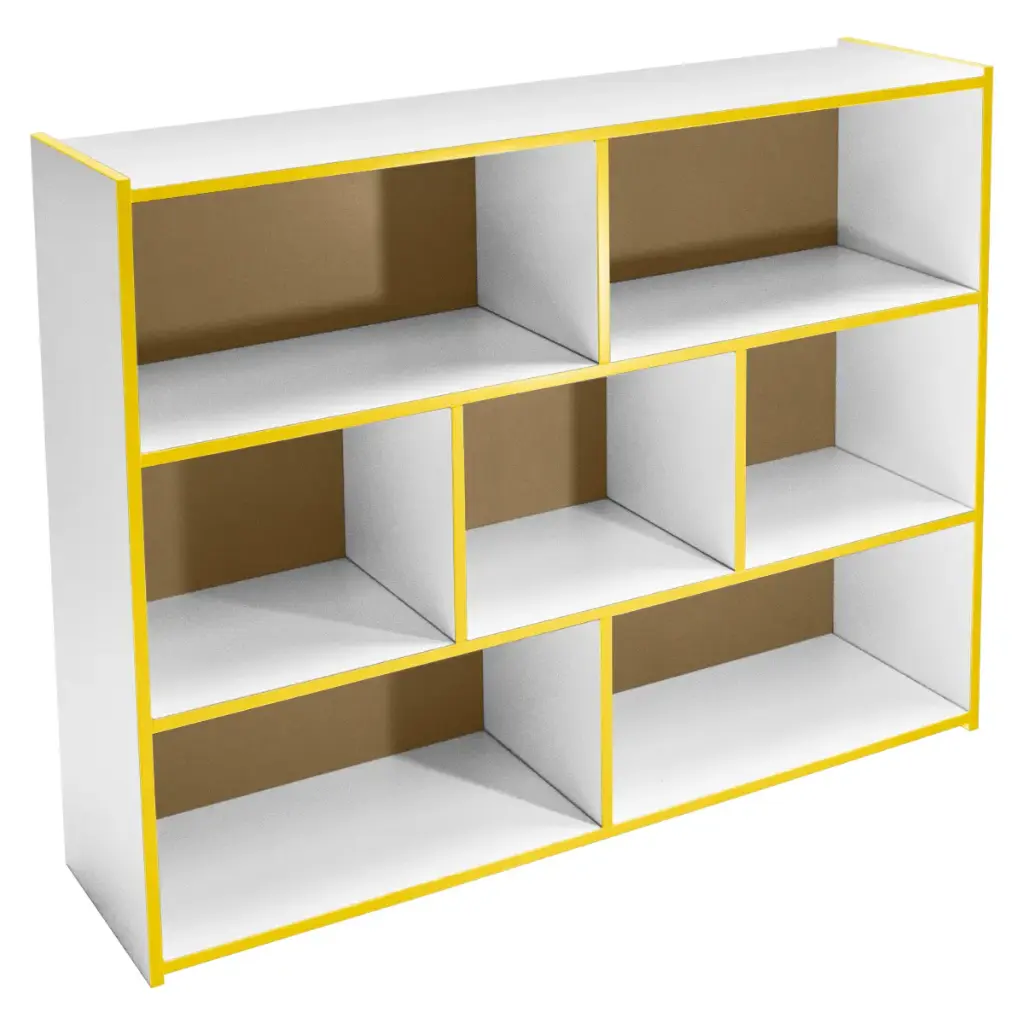 OSK-92 - LIBRERO ORGANIZADOR 7 ESPACIOS EN MELAMINA 16 Y MDF DE 122X92X32