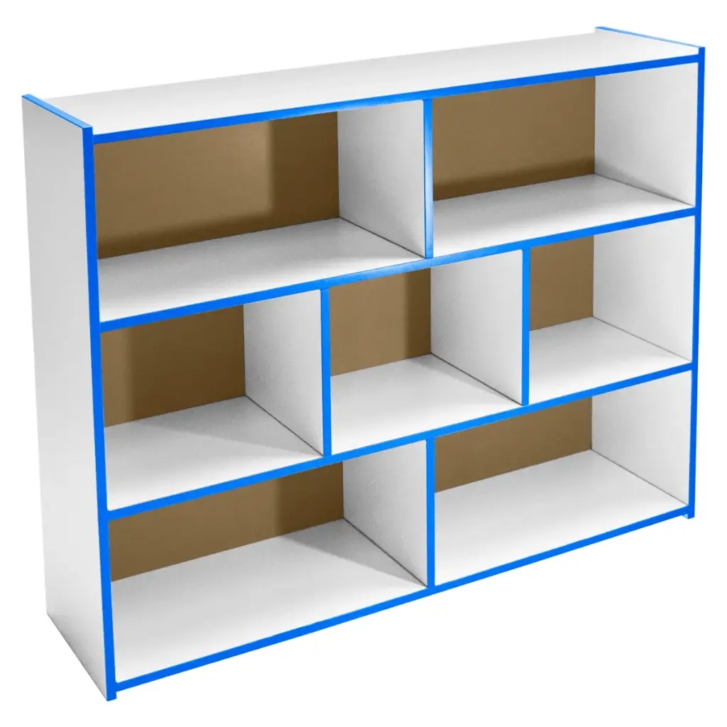 OSK-92 - LIBRERO ORGANIZADOR 7 ESPACIOS EN MELAMINA 16 Y MDF DE 120X90X30