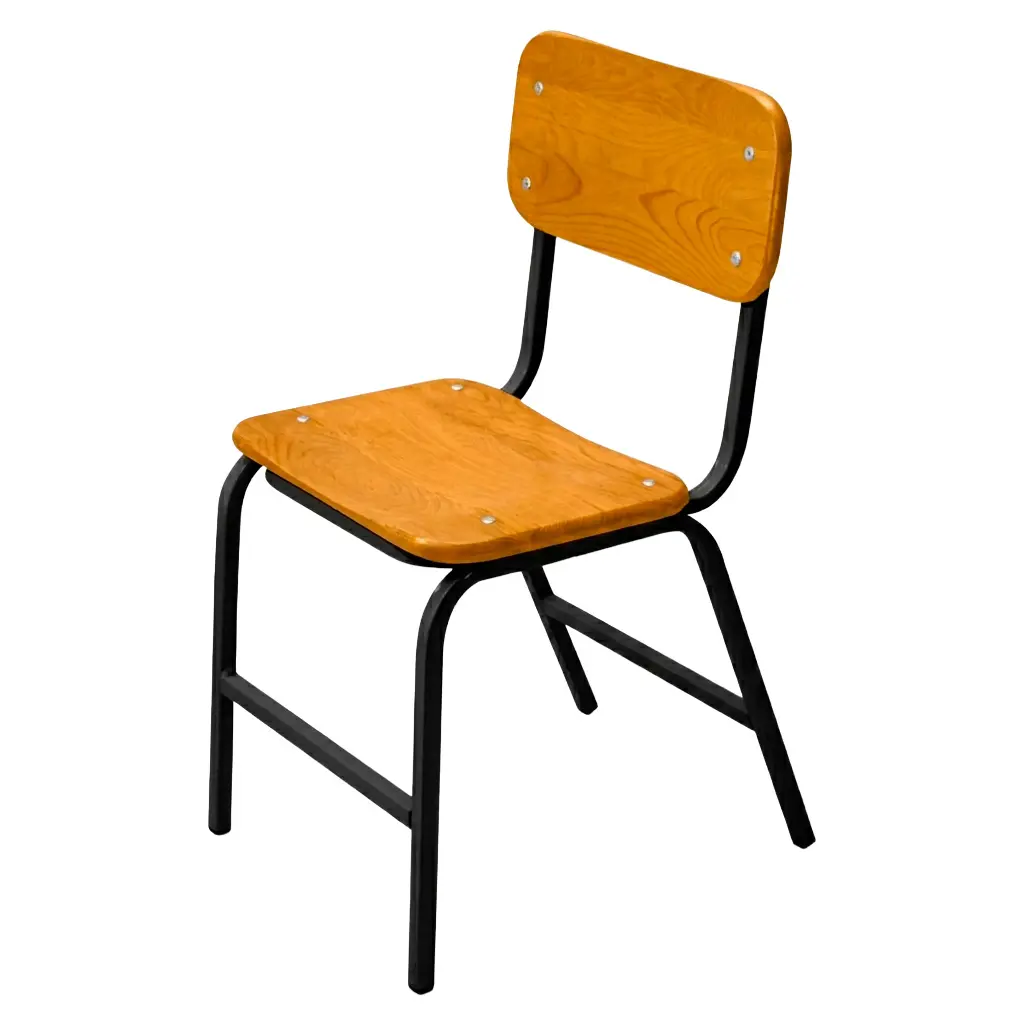 OSS-33 - SILLA BINARIA PRIM. BAJA ASIENTO Y RESPALDO DE PINO 