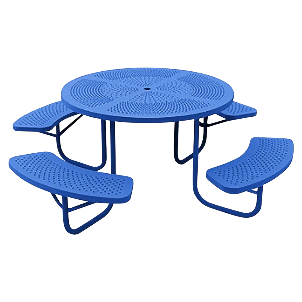 OSN-191 - MESA PICNIC CIRCULAR LAMINA PERFORADA