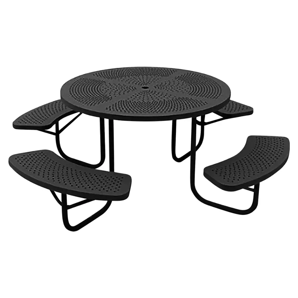 OSN-191 - MESA PICNIC CIRCULAR LAMINA PERFORADA