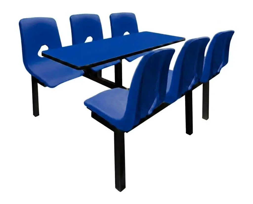 OSN-171B - MESA PICNIC RECTANGULAR CONCHA 6 PLAZAS FORMAICA CON ASIENTO Y RESPALDO EN POLIPROPILENO