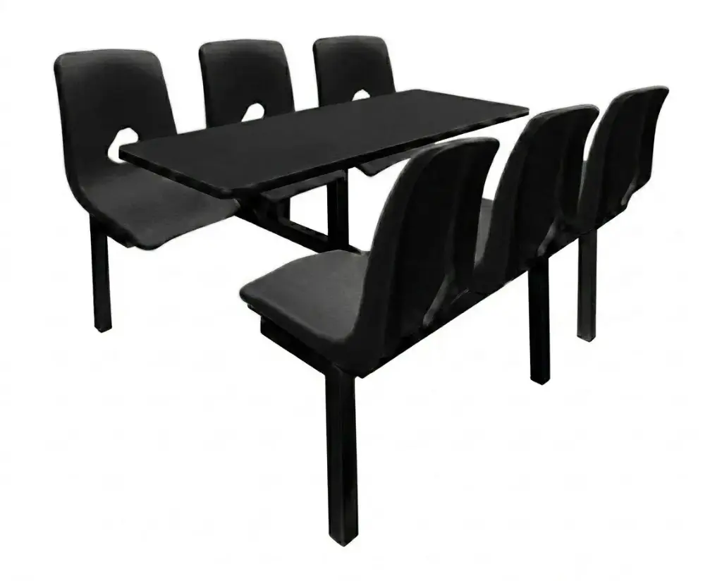 OSN-171B - MESA PICNIC RECTANGULAR CONCHA 6 PLAZAS FORMAICA CON ASIENTO Y RESPALDO EN POLIPROPILENO