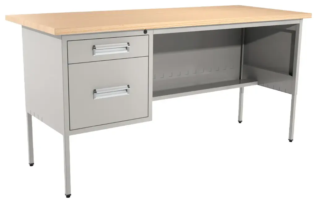 OSE-145B - ESCRITORIO METÁLICO CUBIERTA MELAMINA 140X75 ANCHO