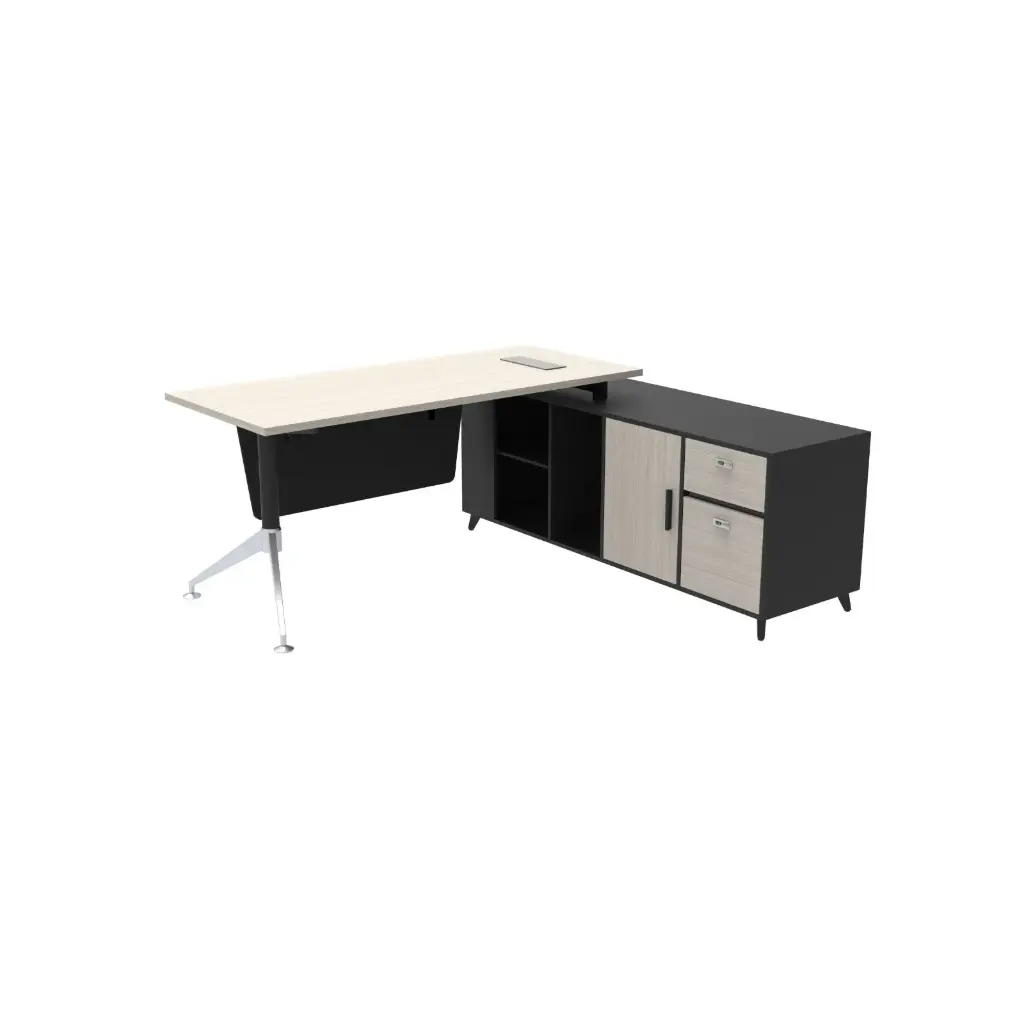 TECH-B-CHROME ESCRITORIO - LERIDA CON LATERAL 180X180X75 
