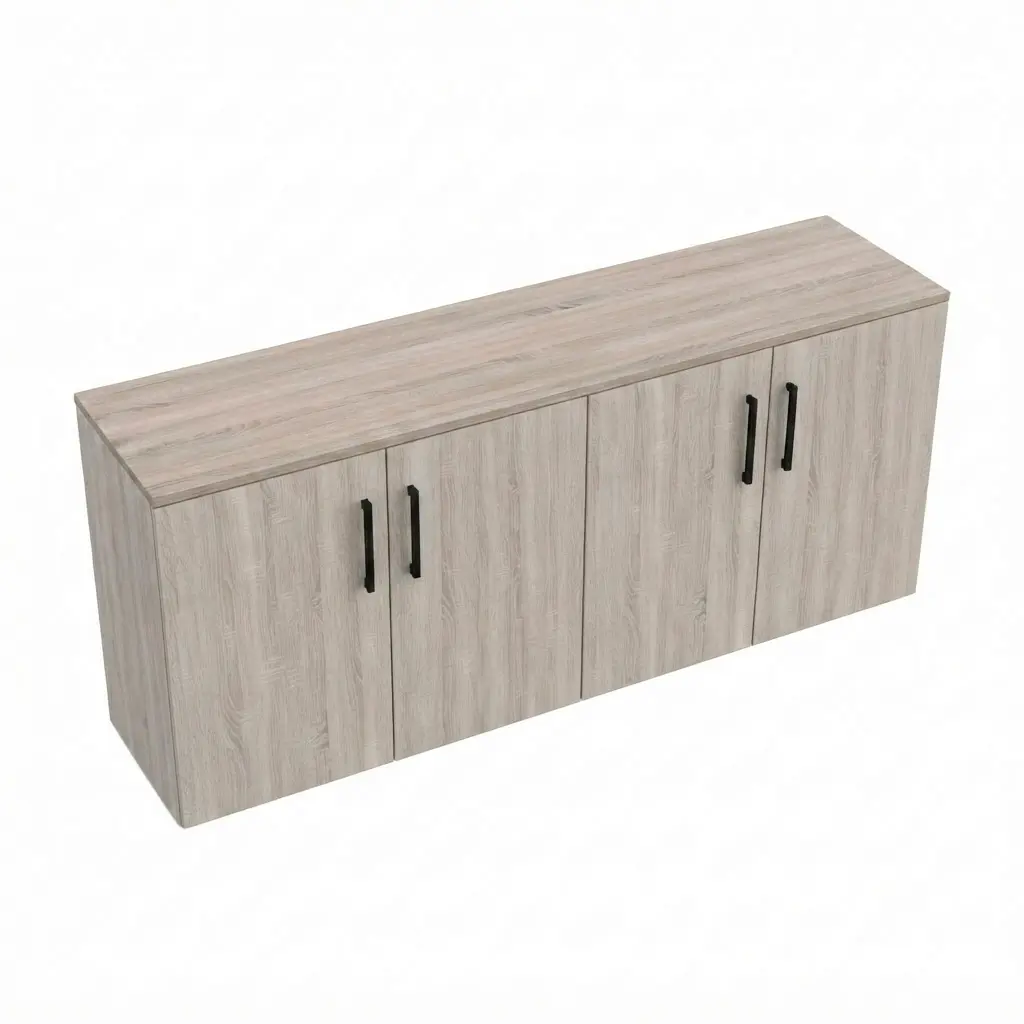 EST - 7044 - CREDENZA CLICK CON 4 PUERTAS Y ENTREPAÑO MEDIO