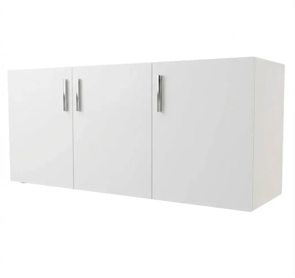 EST-7043 - CREDENZA 3 PUERTAS EN MELAMINA CON JALADERAS
