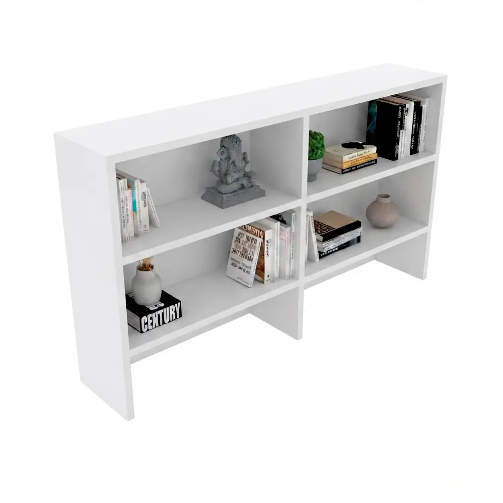 EST-7014 - LIBRERO PARA CREDENZA EJECUTIVA CON ENTREPAÑOS