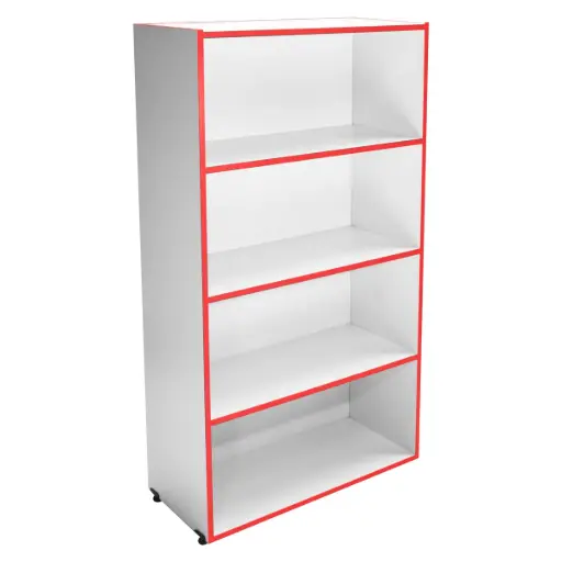 OSK-89 - LIBRERO ORGANIZADOR MELAMINA DE 3 ENTREPAÑOS 70X30X120 CON CANTOS DE COLOR 