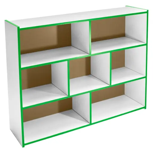 OSK-92 - LIBRERO ORGANIZADOR 7 ESPACIOS EN MELAMINA 16 Y MDF DE 122X92X32
