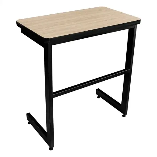 OSM-64 - MESA CON PATAS EN -C- INDIVIDUAL 60X40X75 CUBIERTA MELAMINA