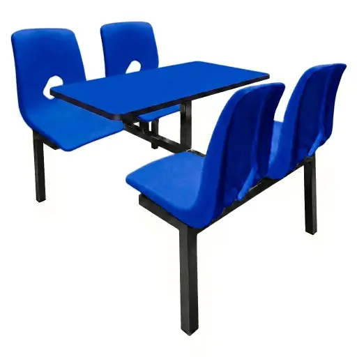 OSN-170B - MESA PICNIC RECTANGULAR CONCHA 4 PLAZAS FORMAICA CON ASIENTO Y RESPALDO EN POLIPROPILENO