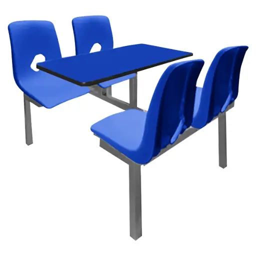 OSN-170B - MESA PICNIC RECTANGULAR CONCHA 4 PLAZAS FORMAICA CON ASIENTO Y RESPALDO EN POLIPROPILENO