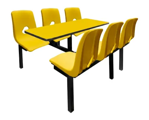 OSN-171B - MESA PICNIC RECTANGULAR CONCHA 6 PLAZAS FORMAICA CON ASIENTO Y RESPALDO EN POLIPROPILENO