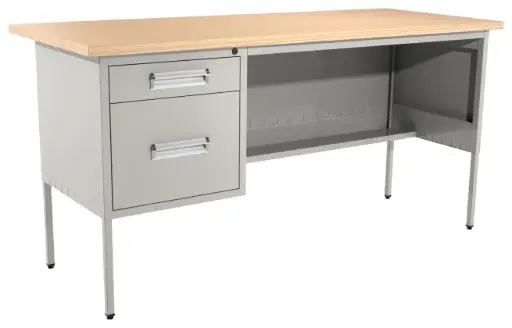 [OSE-145B] OSE-145B - ESCRITORIO METÁLICO CUBIERTA MELAMINA 140X75 ANCHO