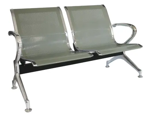 [OHR-2800-2Prc] OHR-2800-2Pcr - BANCA VISITA IVY 2 PLAZAS CROMADA TIPO AEROPUERTO  