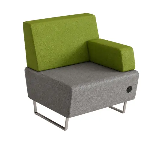 ITA - 912 - SILLON RECTO CON RESPALDO Y DESCANSABRAZOS DERECHO